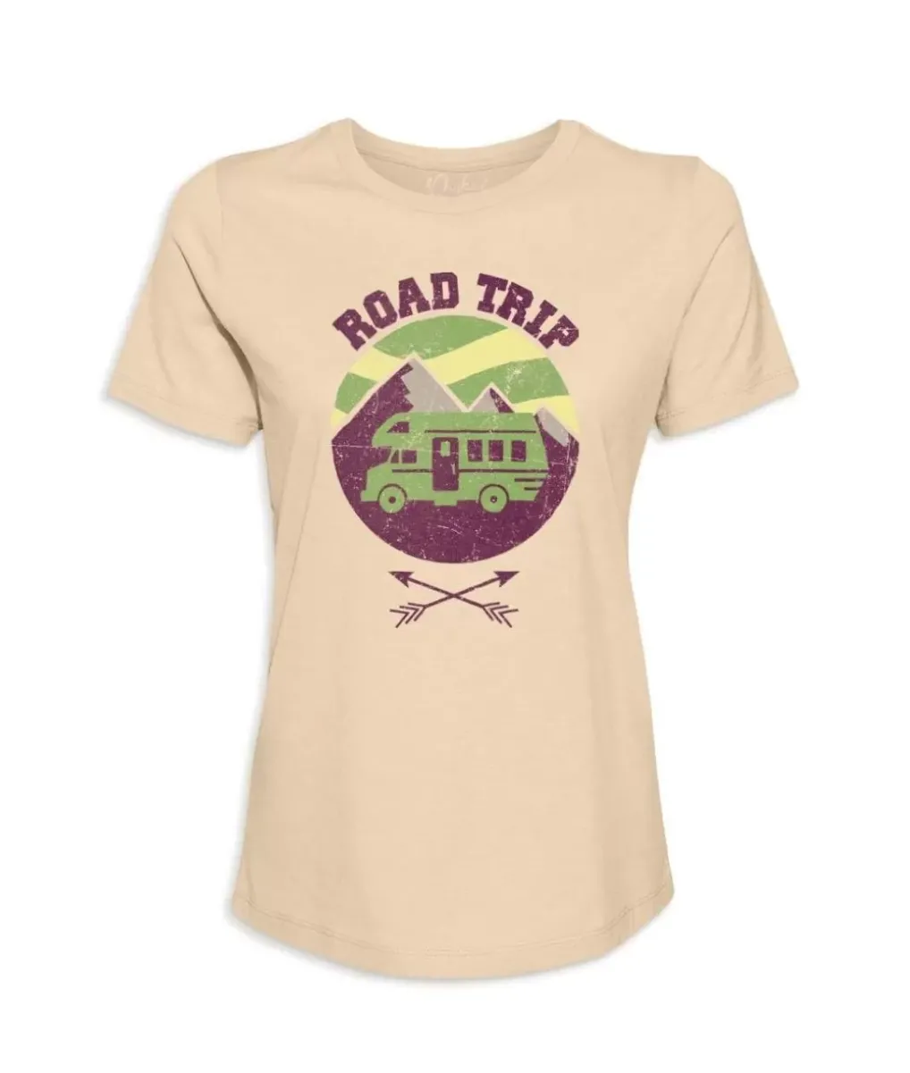 Best Nayked Apparel Women'S Ridiculously Soft Graphic Tee | Road Trip