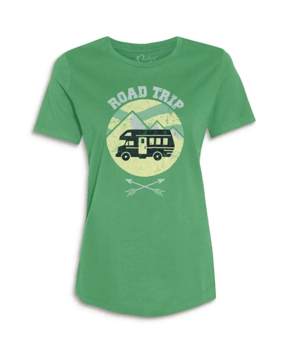 Best Nayked Apparel Women'S Ridiculously Soft Graphic Tee | Road Trip