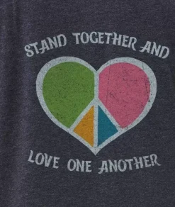 Outlet Nayked Apparel Women'S Ridiculously Soft Oversized Graphic Tee | Stand Together And Love One Another