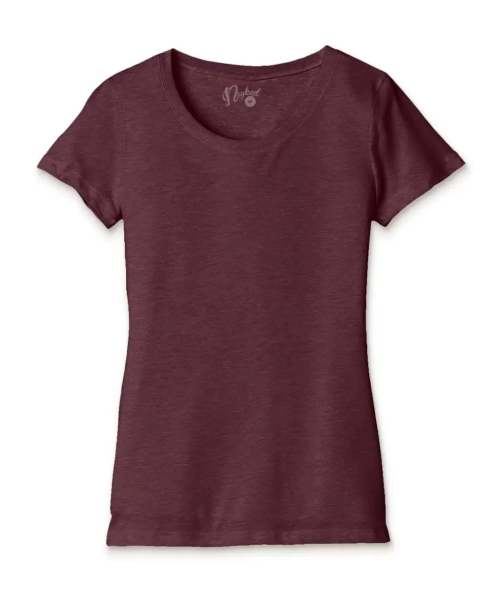Clearance Nayked Apparel Women'S Ridiculously Soft Lightweight Scoop-Neck T-Shirt