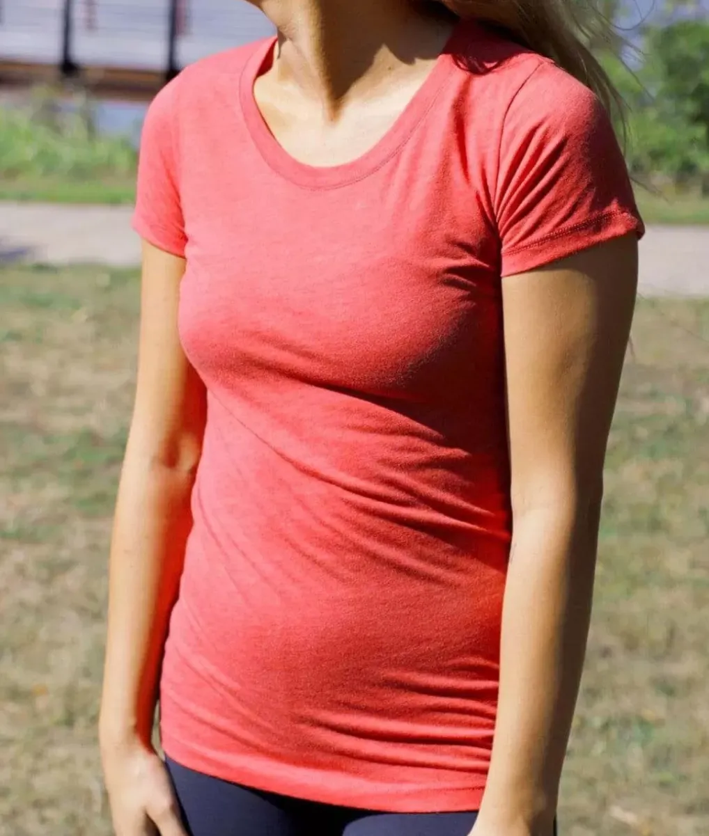 Clearance Nayked Apparel Women'S Ridiculously Soft Lightweight Scoop-Neck T-Shirt