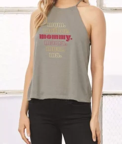 Hot Nayked Apparel Women'S Ridiculously Soft High Neck Graphic Tank | Mommy