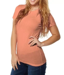 Fashion Nayked Apparel Women'S Ridiculously Soft Lightweight Crew Neck T-Shirt