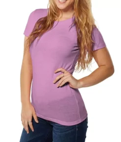 Fashion Nayked Apparel Women'S Ridiculously Soft Lightweight Crew Neck T-Shirt
