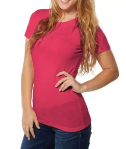 Fashion Nayked Apparel Women'S Ridiculously Soft Lightweight Crew Neck T-Shirt