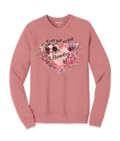Sale Nayked Apparel Women'S Ridiculously Soft Oversized Graphic Fleece Pullover | I Can Buy Myself Flowers