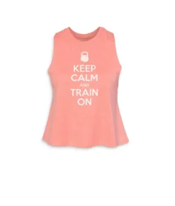 Outlet Nayked Apparel Women'S Ridiculously Soft Cropped Racerback Graphic Tank | Keep Calm