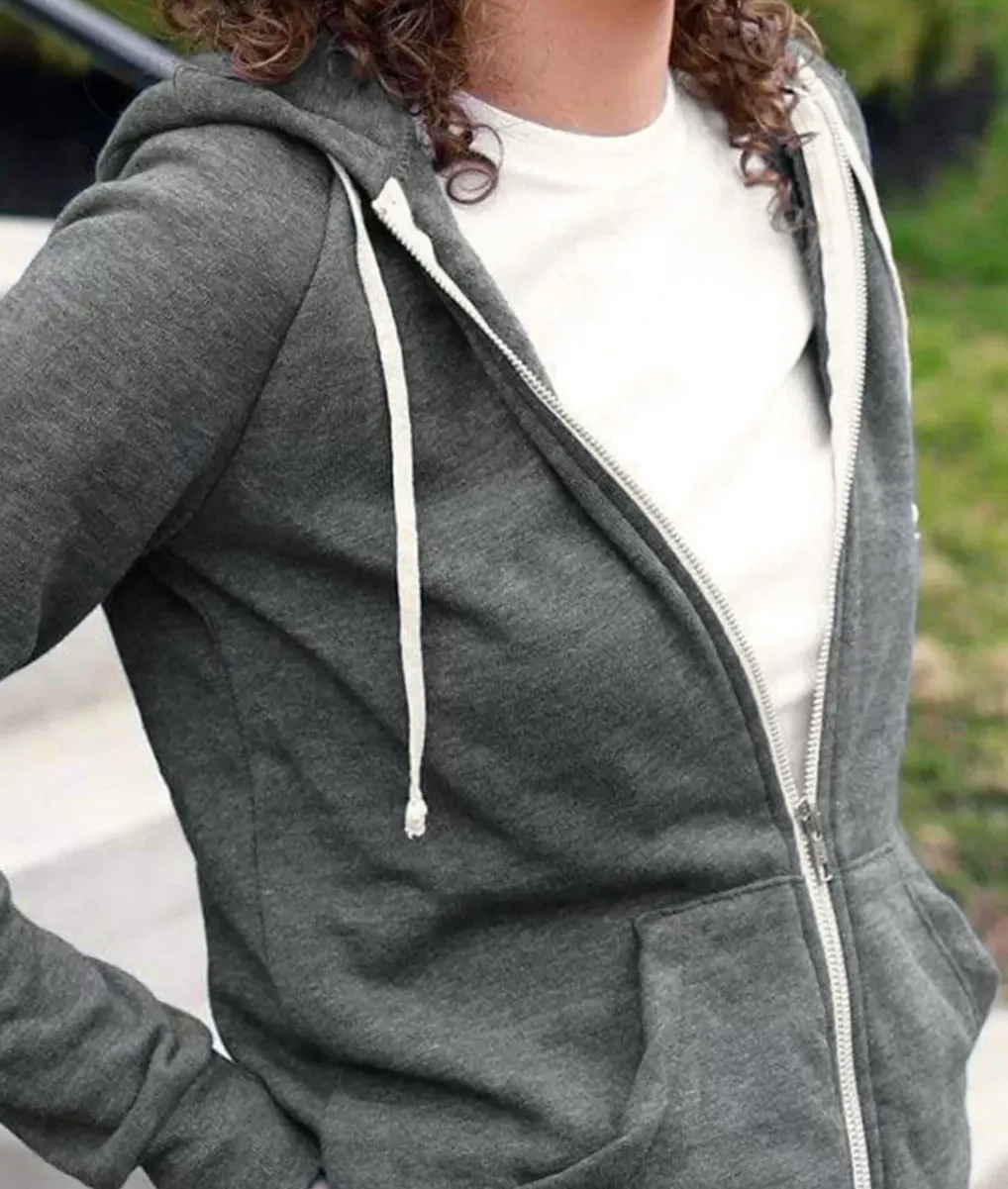 Hot Nayked Apparel Women'S Ridiculously Soft Recycled Fleece Full-Zip Hoodie