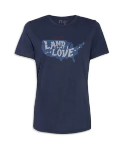 Discount Nayked Apparel Women'S Ridiculously Soft Lightweight Graphic Tee | Land That I Love