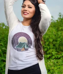 Discount Nayked Apparel Women'S Ridiculously Soft Graphic Tee | Campfire