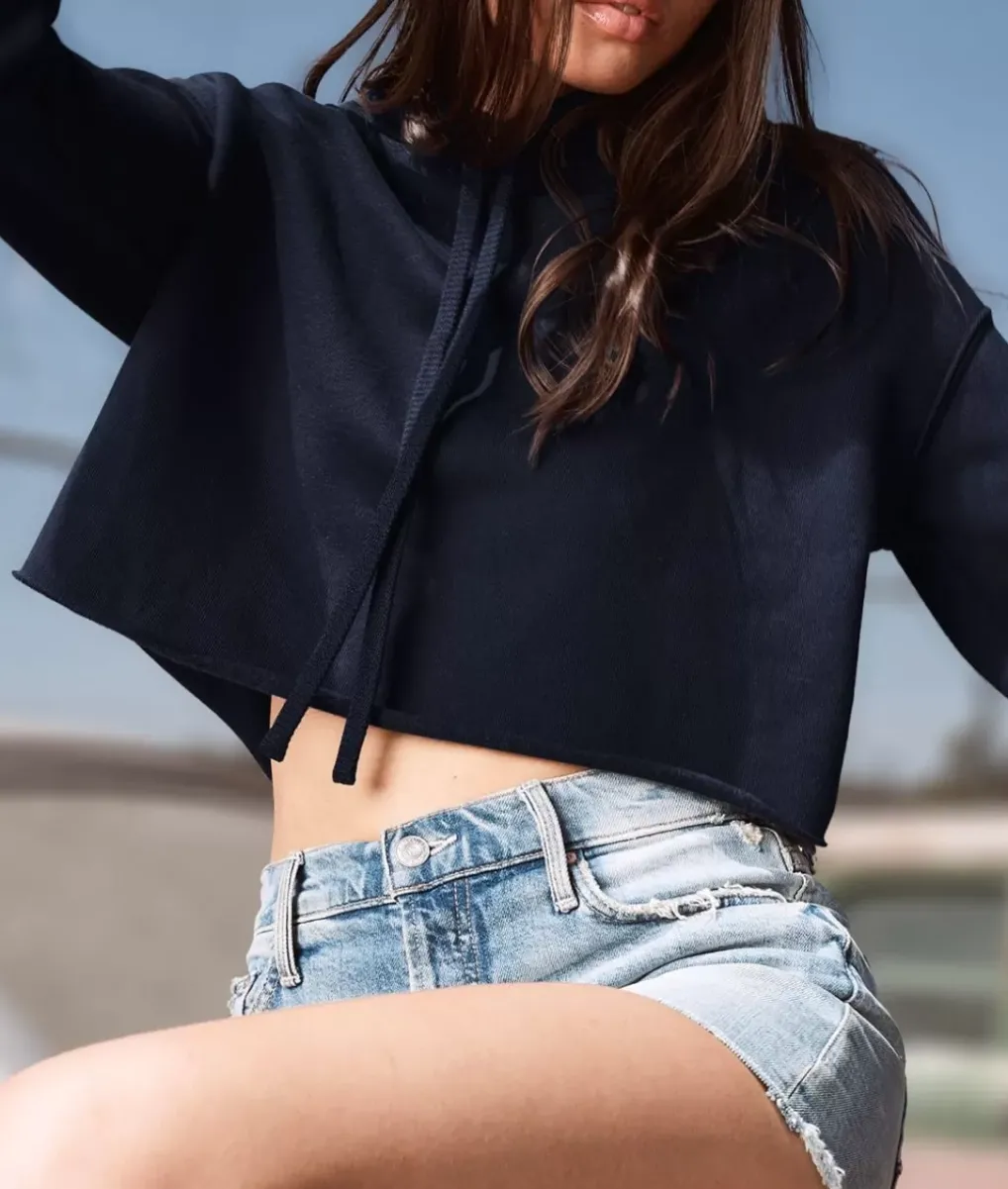 Fashion Nayked Apparel Women'S Ridiculously Soft Cropped Hoodie