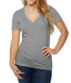 Hot Nayked Apparel Women'S Ridiculously Soft Deep V-Neck T-Shirt