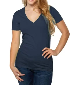 Hot Nayked Apparel Women'S Ridiculously Soft Deep V-Neck T-Shirt