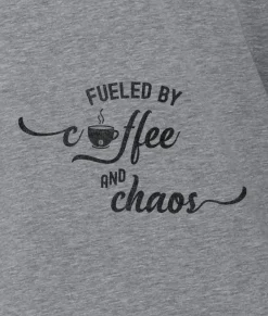 Fashion Nayked Apparel Women'S Ridiculously Soft Midweight Graphic Tee | Fueled By Coffee And Chaos