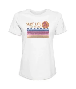 Online Nayked Apparel Women'S Ridiculously Soft 100% Cotton Graphic Tee | Surf Life