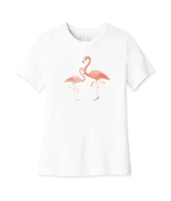 Fashion Nayked Apparel Women'S Ridiculously Soft Lightweight Graphic Tee | Pink Flamingos