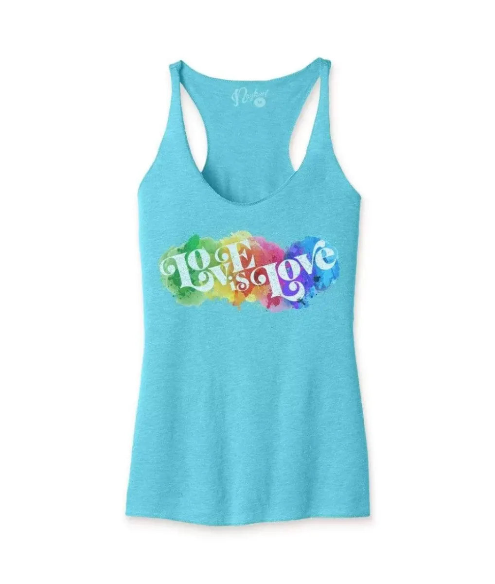 Outlet Nayked Apparel Women'S Ridiculously Soft Lightweight Graphic Racerback Tank | Love Is Love