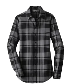 Fashion Nayked Apparel Women'S Ridiculously Soft Plaid Flannel Tunic Shirt