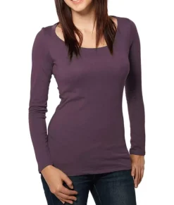 Hot Nayked Apparel Women'S Ridiculously Soft Lightweight Long Sleeve Scoop-Neck T-Shirt