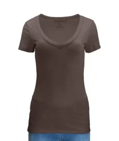 Hot Nayked Apparel Women'S Ridiculously Soft Midweight V-Neck T-Shirt