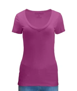 Hot Nayked Apparel Women'S Ridiculously Soft Midweight V-Neck T-Shirt