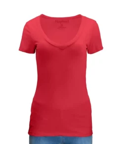 Hot Nayked Apparel Women'S Ridiculously Soft Midweight V-Neck T-Shirt