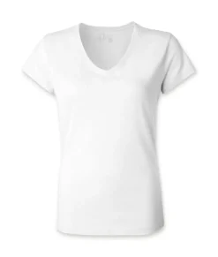 Fashion Nayked Apparel Women'S Ridiculously Soft 100% Cotton Fitted V-Neck T-Shirt