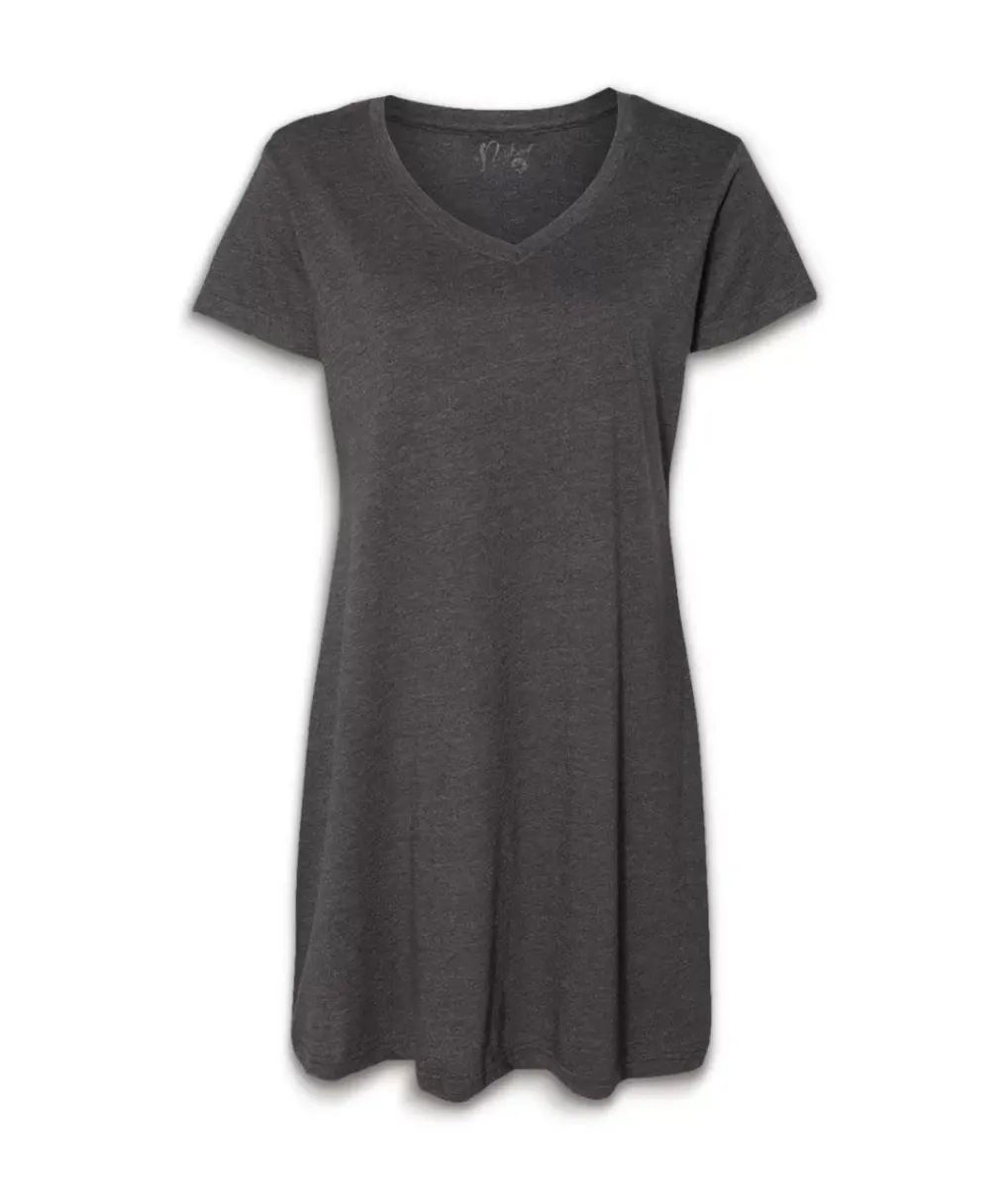 Discount Nayked Apparel Women'S Ridiculously Soft V-Neck T-Shirt Dress