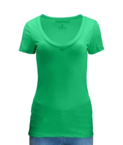 Clearance Nayked Apparel Women'S Ridiculously Soft Midweight V-Neck T-Shirt
