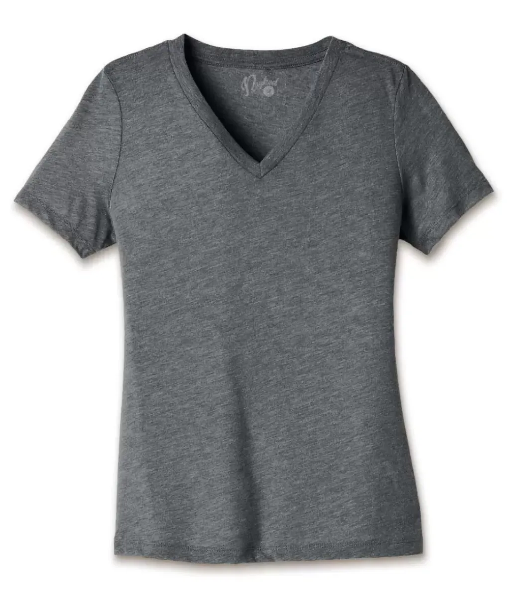 Hot Nayked Apparel Women'S Ridiculously Soft Relaxed Fit Lightweight V-Neck T-Shirt