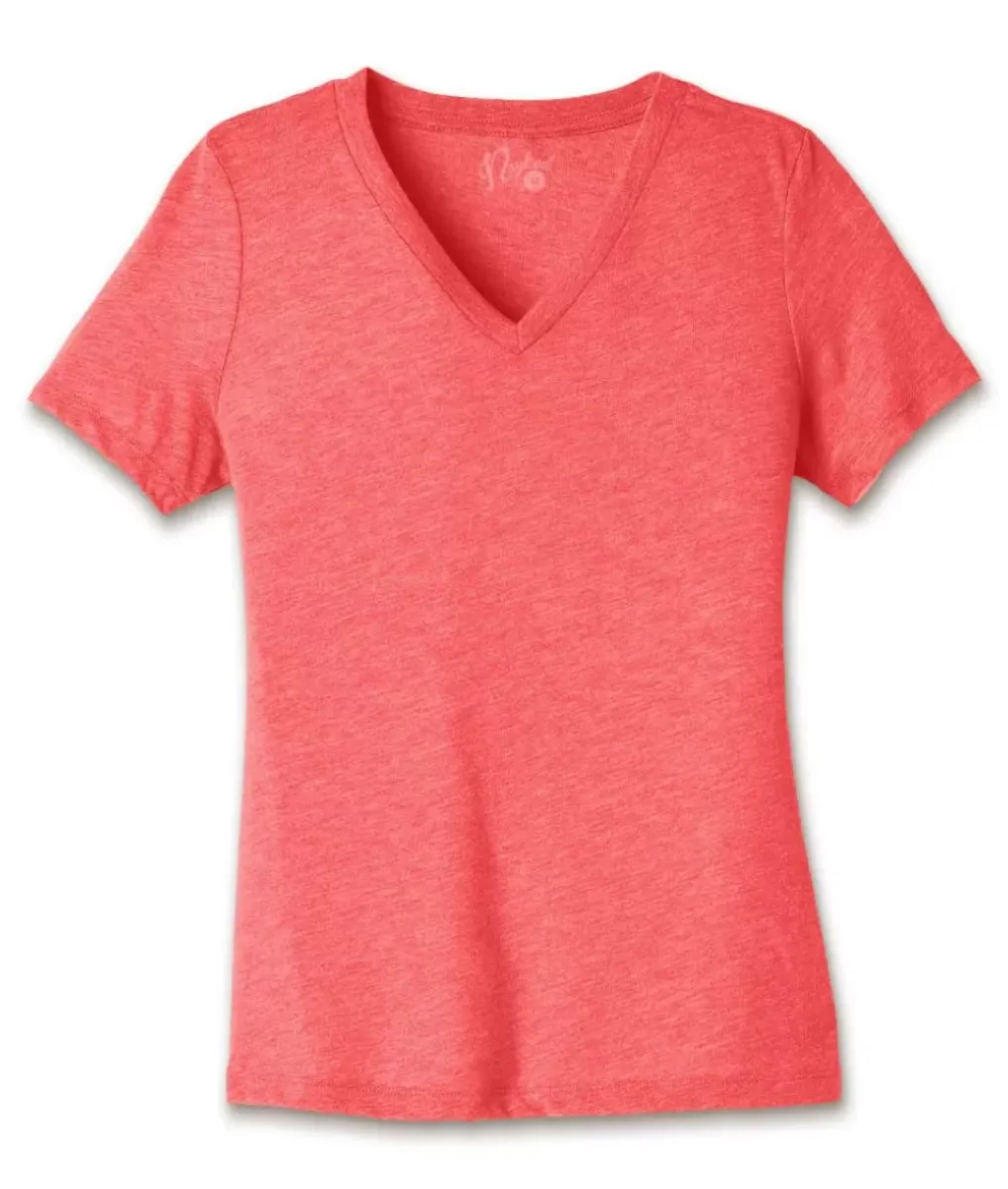 Hot Nayked Apparel Women'S Ridiculously Soft Relaxed Fit Lightweight V-Neck T-Shirt