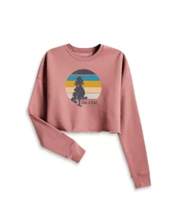 Best Nayked Apparel Women'S Ridiculously Soft Cropped Graphic Pullover Sweatshirt | Take A Hike