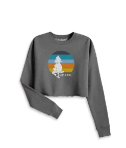 Best Nayked Apparel Women'S Ridiculously Soft Cropped Graphic Pullover Sweatshirt | Take A Hike