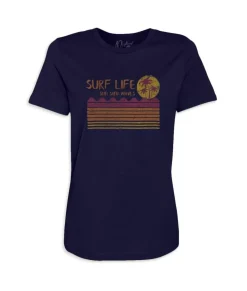 Fashion Nayked Apparel Women'S Ridiculously Soft 100% Cotton Graphic Tee | Surf Life