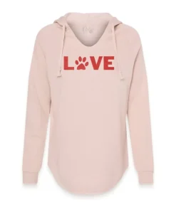 Sale Nayked Apparel Women'S Ridiculously Soft Wave Wash Valentine'S Day Graphic Hoodie | Love My Pet
