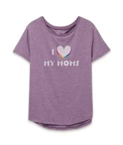 Best Nayked Apparel Women'S Ridiculously Soft Vintage Oversized Graphic Tee | I Love My Moms