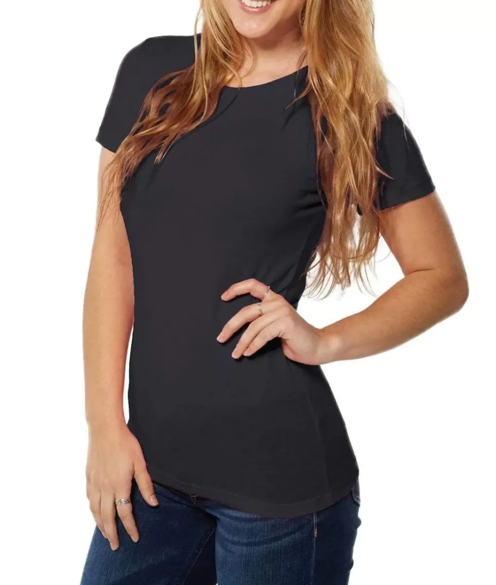 Best Nayked Apparel Women'S Ridiculously Soft Lightweight Crew Neck T-Shirt