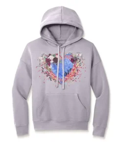 New Nayked Apparel Women'S Ridiculously Soft Oversized Graphic Fleece Hoodie | Heart Art