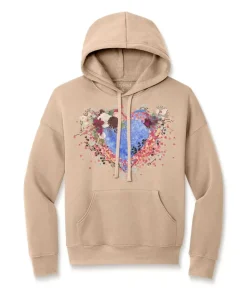 New Nayked Apparel Women'S Ridiculously Soft Oversized Graphic Fleece Hoodie | Heart Art