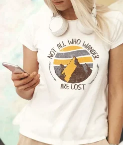 Sale Nayked Apparel Women'S Ridiculously Soft Graphic Tee | Not All Who Wander Are Lost