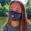 New Nayked Apparel Women'S Ridiculously Soft Bandana Print 2-Layer Face Mask With Adjustable Ear Loops Navy