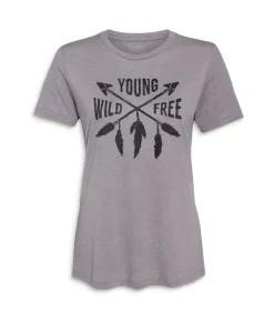 Discount Nayked Apparel Women'S Ridiculously Soft Lightweight Graphic Tee | Young Wild Free