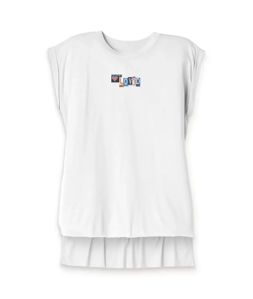 Hot Nayked Apparel Women'S Ridiculously Soft Flowy Rolled Cuff Muscle Graphic Tee | Loved