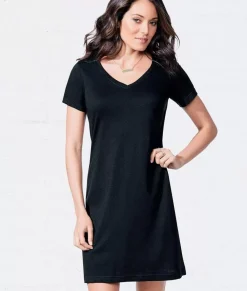 Sale Nayked Apparel Women'S Ridiculously Soft V-Neck T-Shirt Dress