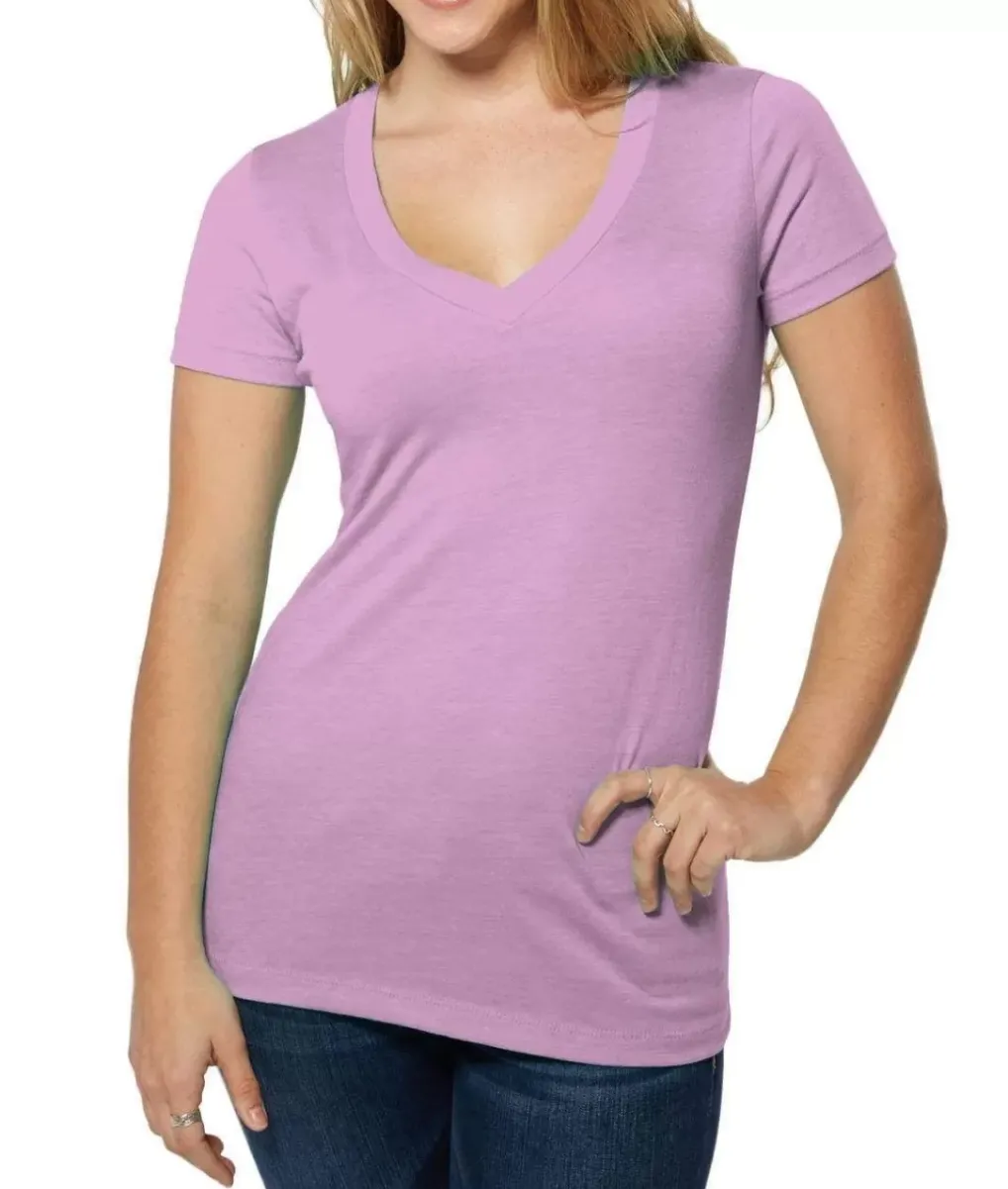Sale Nayked Apparel Women'S Ridiculously Soft Lightweight V-Neck T-Shirt