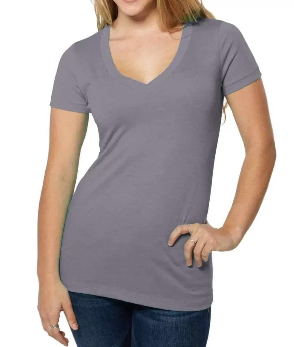 Sale Nayked Apparel Women'S Ridiculously Soft Lightweight V-Neck T-Shirt