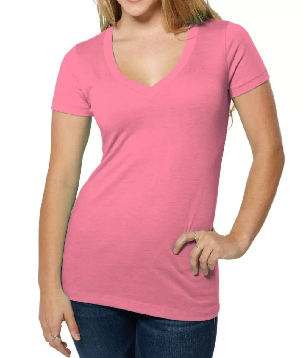 Sale Nayked Apparel Women'S Ridiculously Soft Lightweight V-Neck T-Shirt