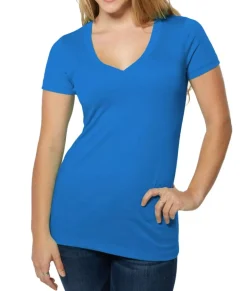 Sale Nayked Apparel Women'S Ridiculously Soft Lightweight V-Neck T-Shirt