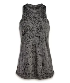 Fashion Nayked Apparel Women'S Ridiculously Soft Burnout High Neck Tank Top