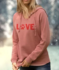 Outlet Nayked Apparel Women'S Ridiculously Soft Wave Wash Valentine'S Day Graphic Hoodie | Love My Pet